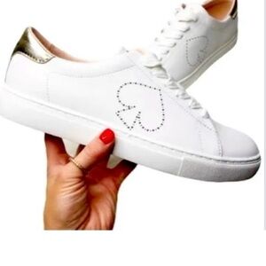 Kate Spade White and Gold Women's Sneakers